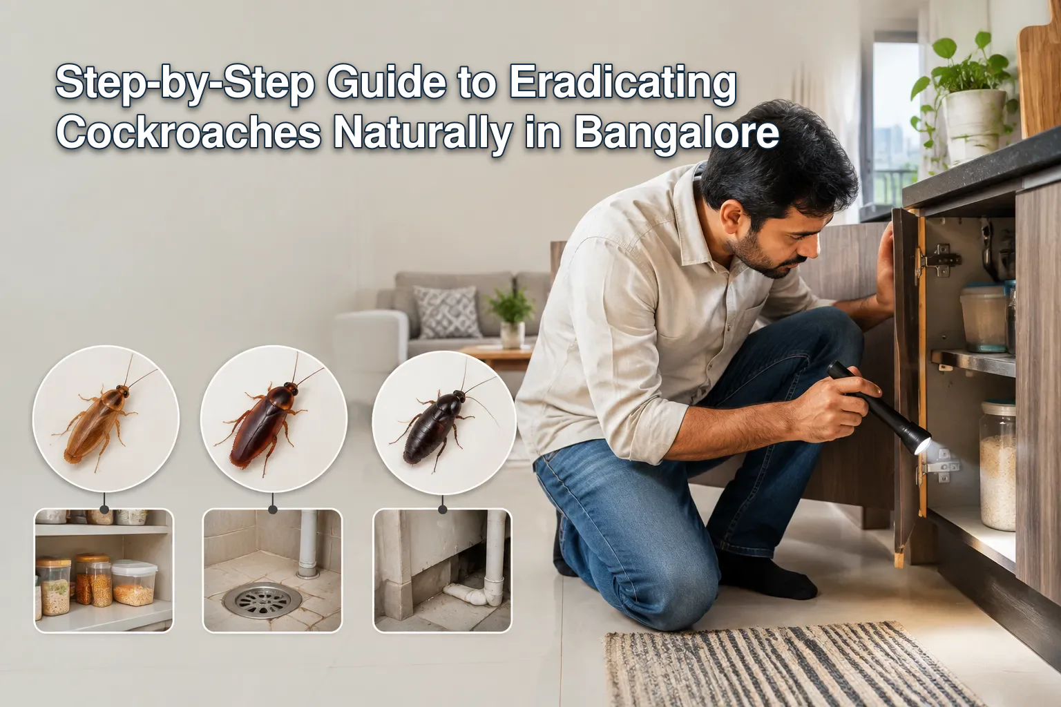 Common cockroach species and habitats in Bangalore