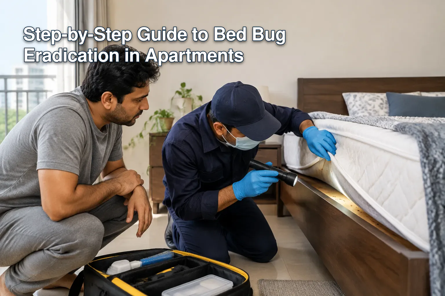 Step-by-step bed bug inspection infographic