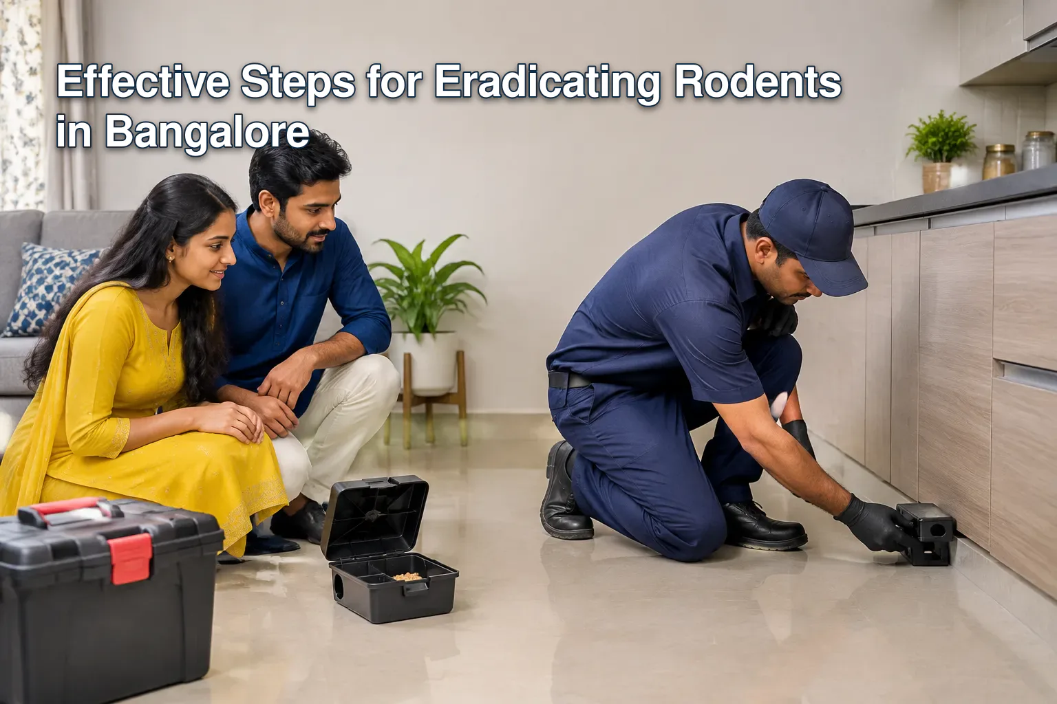 Rodent control steps infographic for urban areas