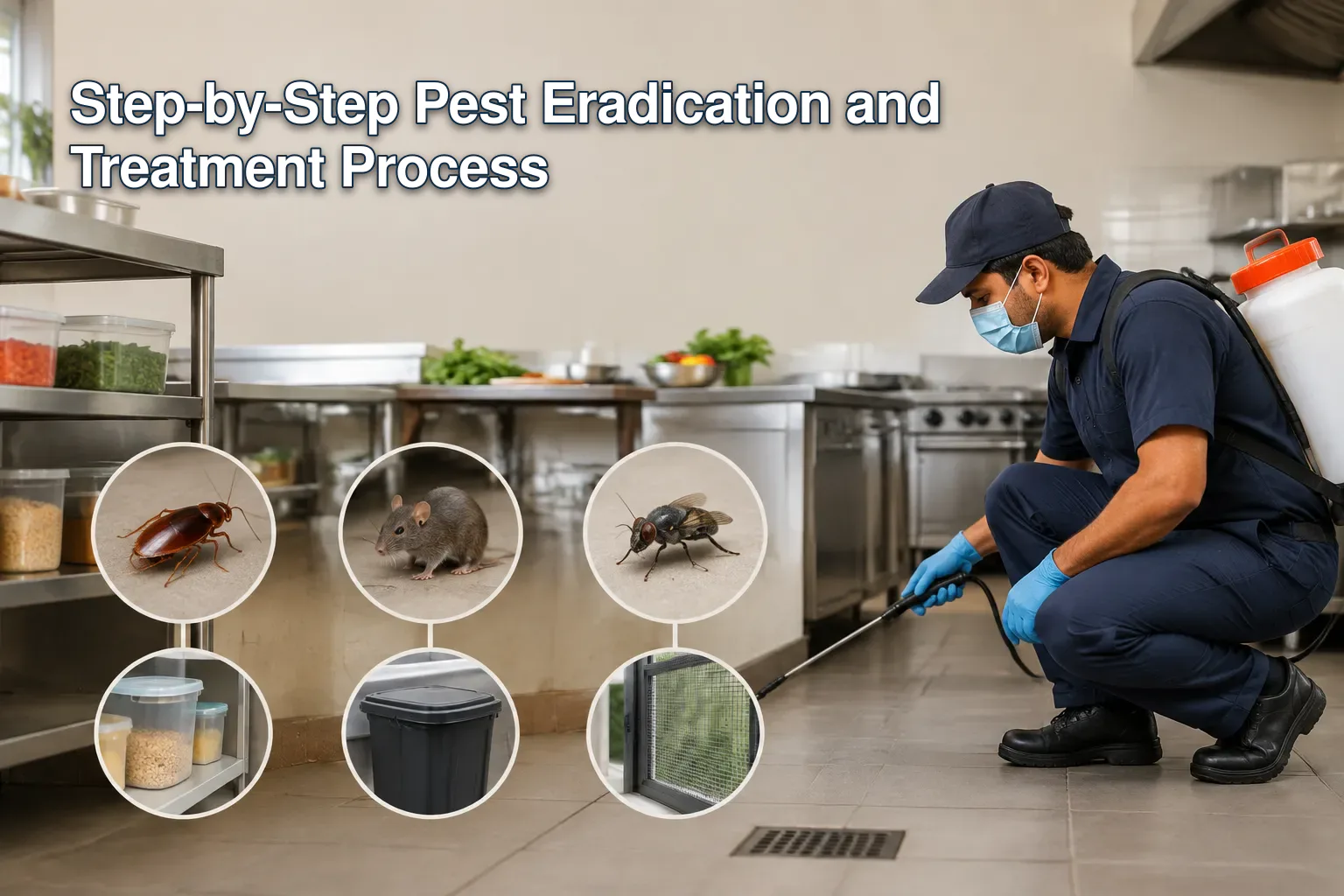 Infographic of common restaurant pests and tips