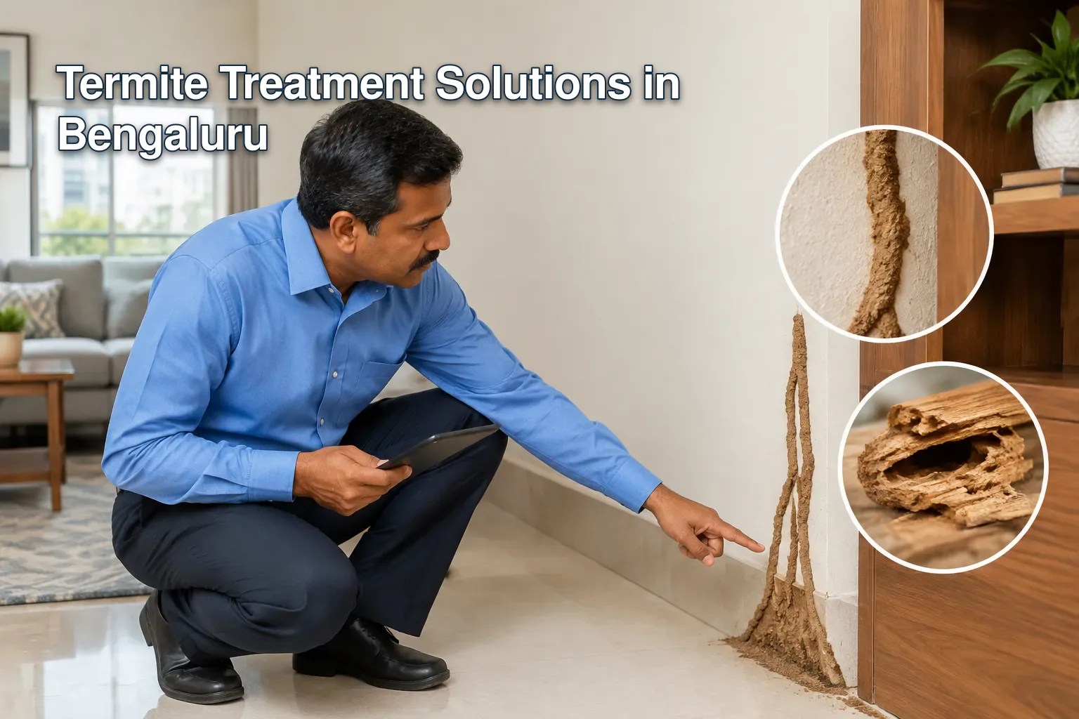 Signs of termite infestation infographic