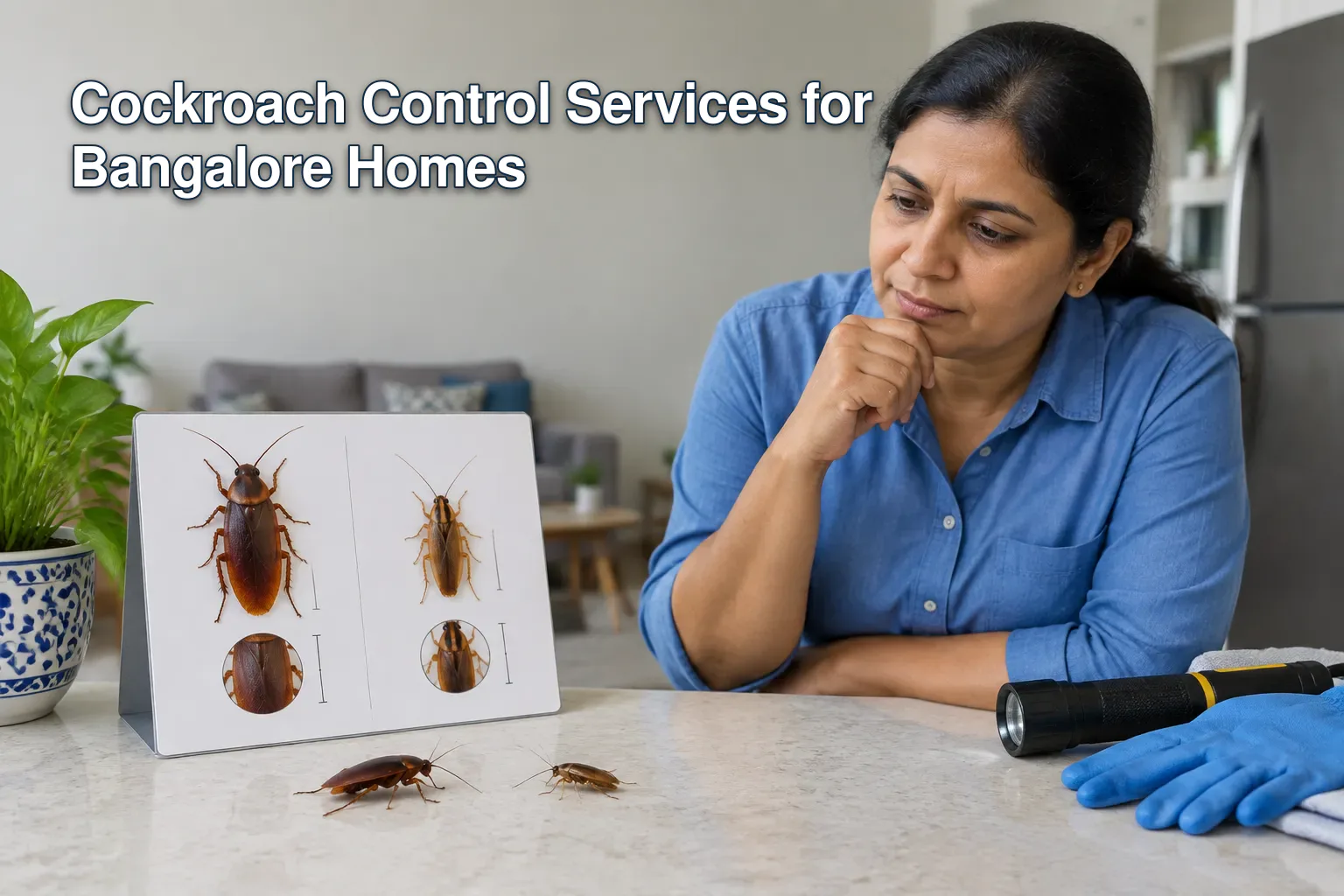 Comparison of American and German cockroaches in Bangalore