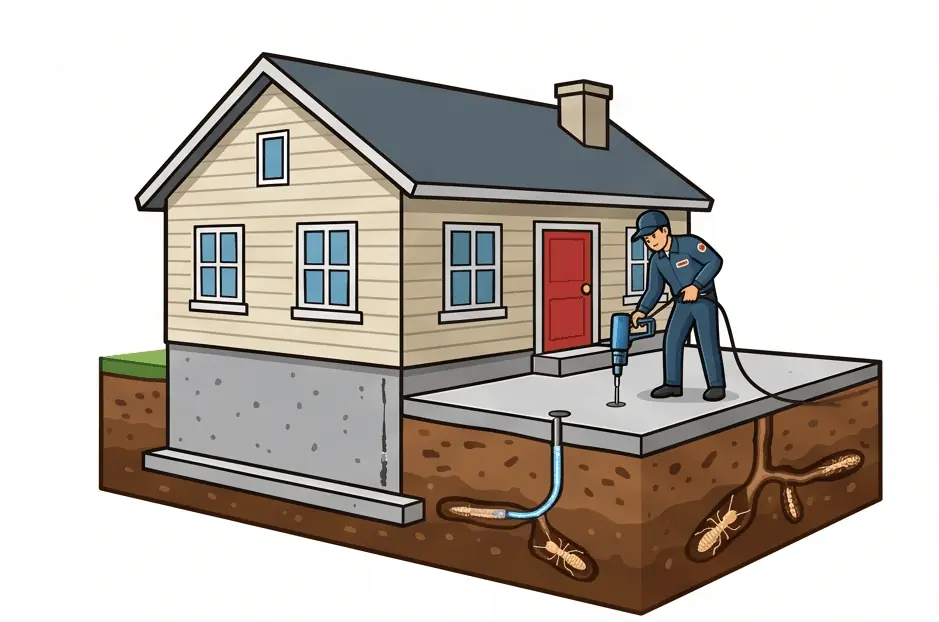 Drill-Fill-Seal Post Construction Anti-Termite Barrier Bangalore
