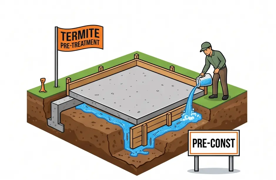 Foundation Soil Treatment Pre-Construction Anti-Termite Bangalore