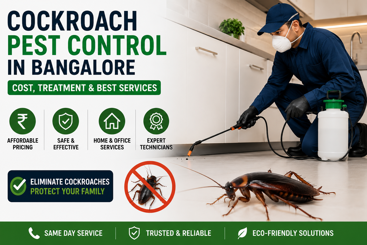 Cockroach pest control services in Bangalore