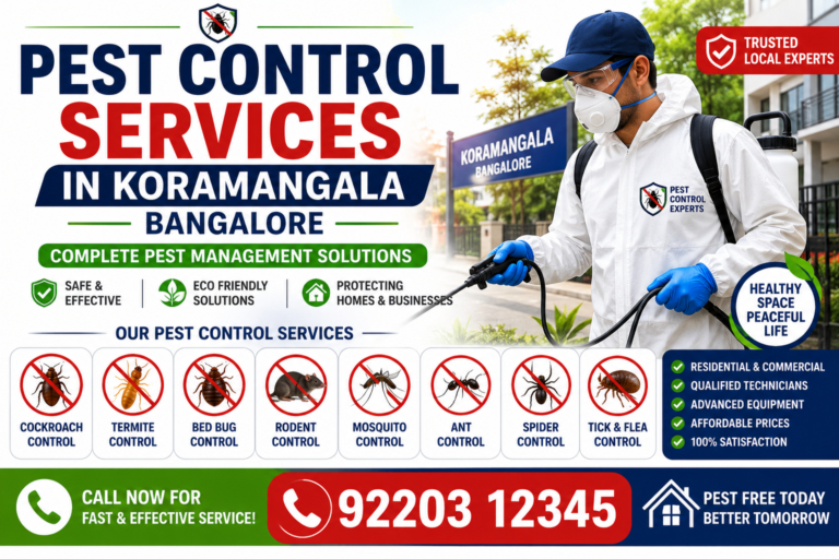 Pest Control Services in Koramangala Bangalore – Complete Pest Management Solutions